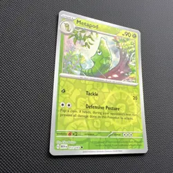 Pokemon TCG Card Metapod 011/165 Reverse Holo In Near Mint Condition - Image 3