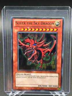 Yugioh TCG Egyptian God Card Set Obelisk, Slifer, Winged Dragon of Ra NM - Image 4