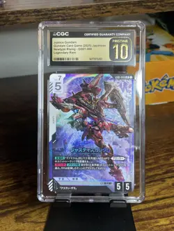 CGC Pristine 10 Gundam Card Game Justice Gundam GD01-066 LR Newtype Rising 2025 - Image 1