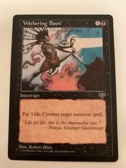 MTG NM Withering Boon Mirage - Image 1