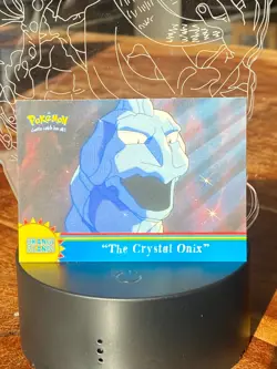 The Crystal Onix OR4 Pokemon 2000 Topps TV Episode Orange Islands Blue Logo - Image 1