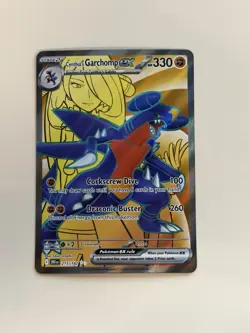 Pokemon TCG Cynthia's Garchomp EX 215/182 Full Art Destined Rivals - Image 1