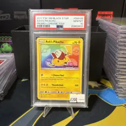 Pokemon TCG Ash’s Pikachu SM108 Black Star Promo 2017 - PSA 10 - Sun & Moon - Image 1
