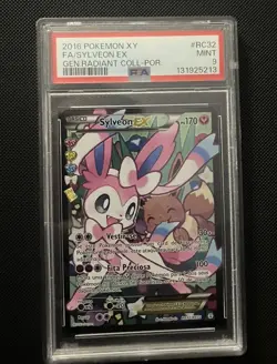 2016 POKEMON XY GENERATIONS RADIANT COLLECTION RC32 SYLVEON EX PSA 9 PORTUGUESE - Image 1