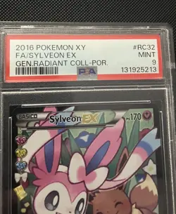 2016 POKEMON XY GENERATIONS RADIANT COLLECTION RC32 SYLVEON EX PSA 9 PORTUGUESE - Image 4