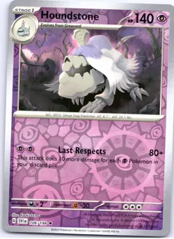 POKEMON TCG HOUNDSTONE 106/198 SVI RARE SCARLET & VIOLET POKEMON REVERSE HOLO - Image 1