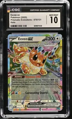 Eevee ex Pokemon (2025) Prismatic Evolutions - 075/131 Holo CGC 10 - Image 1