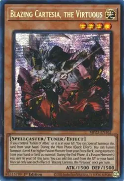 * BLAZING CARTESIA, THE VIRTUOUS * PRISMATIC SECRET RARE MP23-EN162 NM YUGIOH! - Image 1