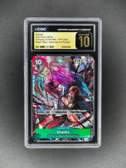 2025 One Piece Carrying On His Will Alt Art SR Shanks #OP13-028 CGC 10 PRISTINE - Image 1