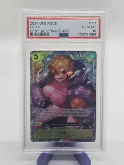 2024 One Piece 500 Years in the Future OP07-111 Lilith Alt Art PSA 10 Gem Mint - Image 1