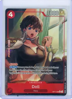 One Piece TCG Doll ( Alt Art ) OP11-008 Fist Of Divine Speed Foil English ! - Image 1