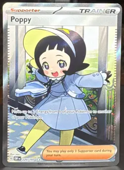 Pokemon TCG Poppy 220/197 SV03: Obsidian Flames Ultra Rare (Full Art) Holo Card - Image 1