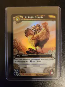 World Of Warcraft TCG Scratched Used El Pollo Grande Loot Card - Image 1