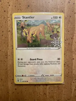 Stantler 125/189 Pokemon TCG Snowflake Holiday Calendar Sealed Card Cosmos Holo - Image 1