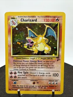 Pokemon Charizard 2nd Edition Holo Card 4/130 Base Set 2 - Image 2
