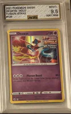 Pokemon Deoxys 120/264 Fusion Strike Holo Rare AGS 9.5 Trading Card Game - Image 1