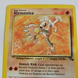 Pokemon Card Hitmonlee 22/62 Fossil Set Non Holo Rare WOTC Light Play - Image 2