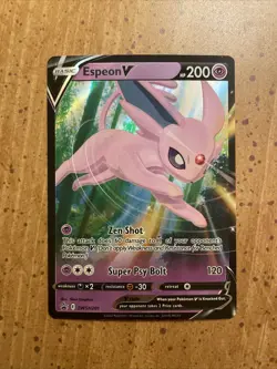 Espeon V SWSH201 Sword & Shield Black Star Promo Pokemon Card TCG Holo Foil Art - Image 1