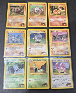 Brock’s Gym Heroes Vintage 1999-2000 Pokemon 9-Card Lot- Holo Rhydon & More - LP - Image 2