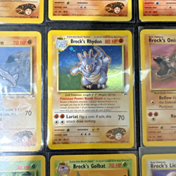 Brock’s Gym Heroes Vintage 1999-2000 Pokemon 9-Card Lot- Holo Rhydon & More - LP - Image 3