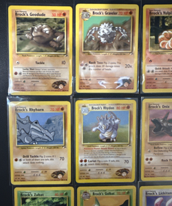 Brock’s Gym Heroes Vintage 1999-2000 Pokemon 9-Card Lot- Holo Rhydon & More - LP - Image 4
