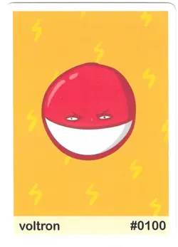 Pack Fresh Pookiemoot VOLTRON #0100 VOLTORB Derp Pokemon Fan Art Card - Image 1