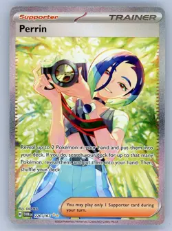 Pokemon TCG Trainer Perrin Special Illustration Card Twilight Masquerade 220/167 - Image 1