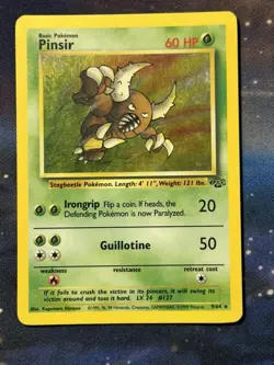 Pinsir 9/64 Jungle Holo Rare Holographic Vintage 1999 WOTC Pokemon LP - Image 3