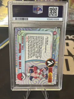 2000 Topps Pokemon TV Mr Mime #122 Animation Series 3-Foil PSA9 - Image 2