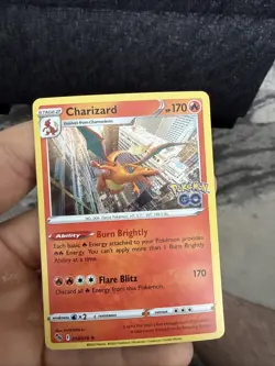 Pokemon TCG Charizard Pokemon GO 010/078 Reverse Holo Rare MINT - Image 1