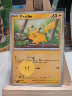 Pikachu 25/165 Common Pokemon TCG Pokemon 151 Scarlet & Violet Card - NM 11 - Image 3