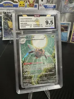Pokemon TCG Ninjask 137/132 Me01 Mega Evolution Holo Illustration Rare BCTC 9.5 - Image 1