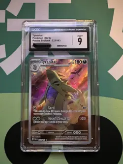 Tyranitar 222/193 Illustration Rare Holo Paldea Evolved Pokemon CGC 9 - Image 2