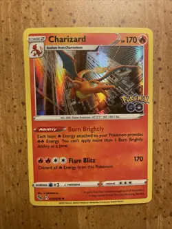 Charizard 010/078 Pokemon GO Card Reverse Holo Rare Foil TCG 2022 Sword & Shield - Image 1
