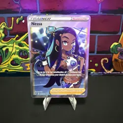 Pokemon Nessa Full Art Holo Card 183/185 SWSH04: Vivid Voltage NM Condition - Image 1