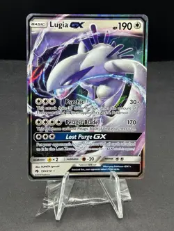 Pokemon 2018 SM Lost Thunder Lugia GX 159/214 Rare Holo Mint - Image 1