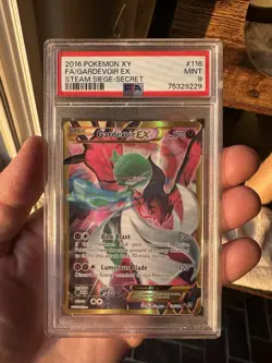 Pokemon 2016 XY Gardevoir EX Secret Rare Full Art Holo 116/114 Steam Siege PSA 9 - Image 1