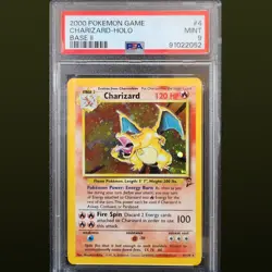 2000 POKEMON BASE SET 2 HOLO CHARIZARD #4 PSA 9 MINT - Image 1