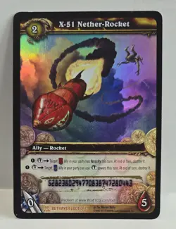 X-51 Nether-Rocket WOW TCG World of Warcraft Scratched Betrayer Loot 3/3 (119) - Image 1