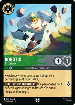 Carte Disney Lorcana Chapitre 7 Robotik - En costume 105/204 Peu Commune FR - Image 1