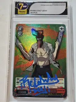 Ryan Colt Levy Chainsaw Man TCG Card 7Bap Signature Series JSA Auto Rare Anime - Image 1