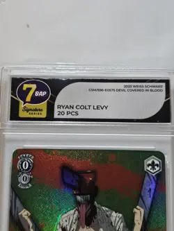 Ryan Colt Levy Chainsaw Man TCG Card 7Bap Signature Series JSA Auto Rare Anime - Image 2