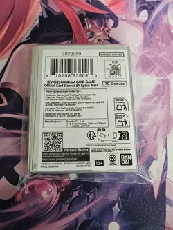 Gundam Card Game Official Card Sleeves (70) EX Space Black Bandai Card Fest - Image 2