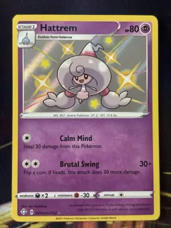 Hattrem SV055/SV122 Shiny Holo Rare Pokemon Shining Fates Tcg Collectible Card - Image 2