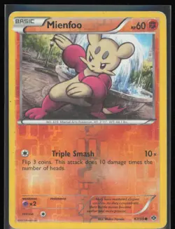 Mienfoo Reverse Holo 67/99 Pokemon BW: Next Destinies HP Pokemon Card - Image 1