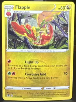 Pokemon TCG Flapple SWSH189 SWSH: Sword & Shield Black Star Promo Holo Card - Image 1