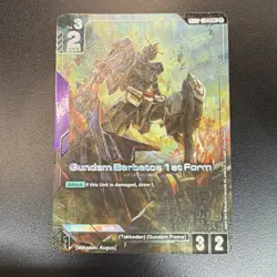 Gundam Barbatos 1st Form Foil Bandai War TCG Unit Card English - Image 1