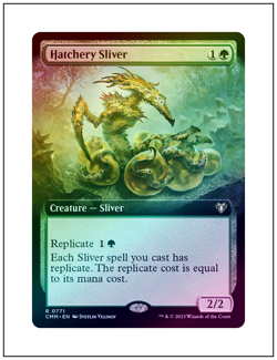 1x Hatchery Sliver, Extended Art Foil, Magic MTG NM - Image 1