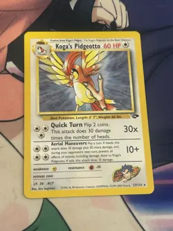 Pokemon Koga's Pidgeotto 27/132 Gym Challenge Rare Unlimited English Wizards - Image 1