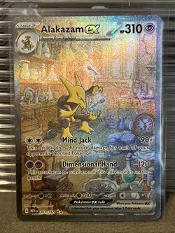 Pokemon TCG Alakazam EX 151 Holo Card Scarlet & Violet 201/165 SIR - Image 1